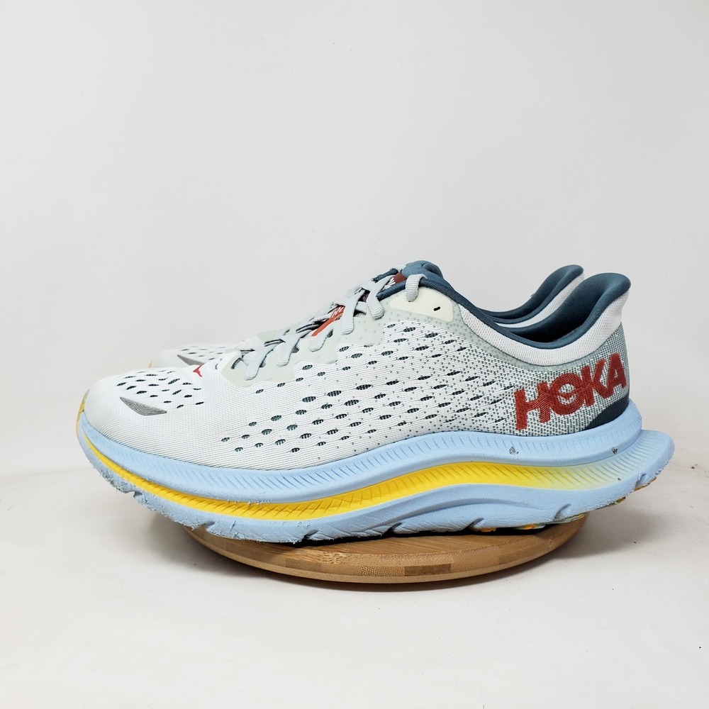 Hoka One One Kawana Running Shoes Mens 11 D Ice Flow Grey Blue Comfort Sneaker